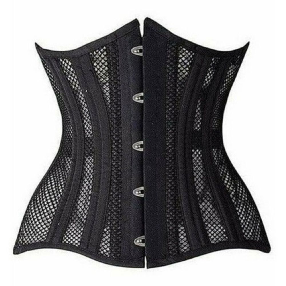 Shirley of Hollywood Black Waist Cincher Witch Goth NWT Large